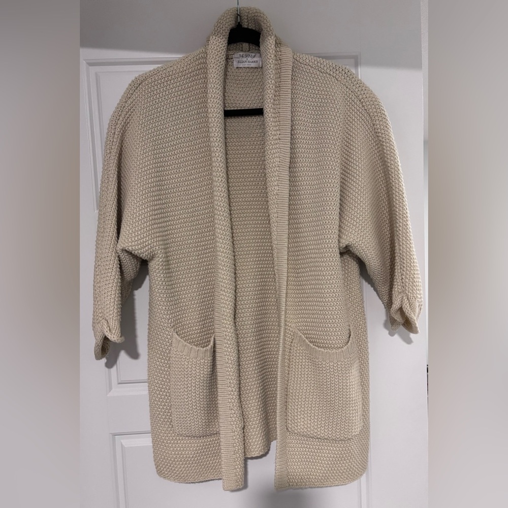 Jillian Harris Erinn Boyfriend Cardigan in Oat Milk